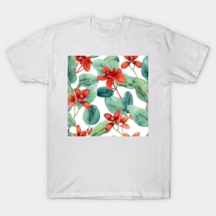 Watercolor Orchid Pattern 8 T-Shirt